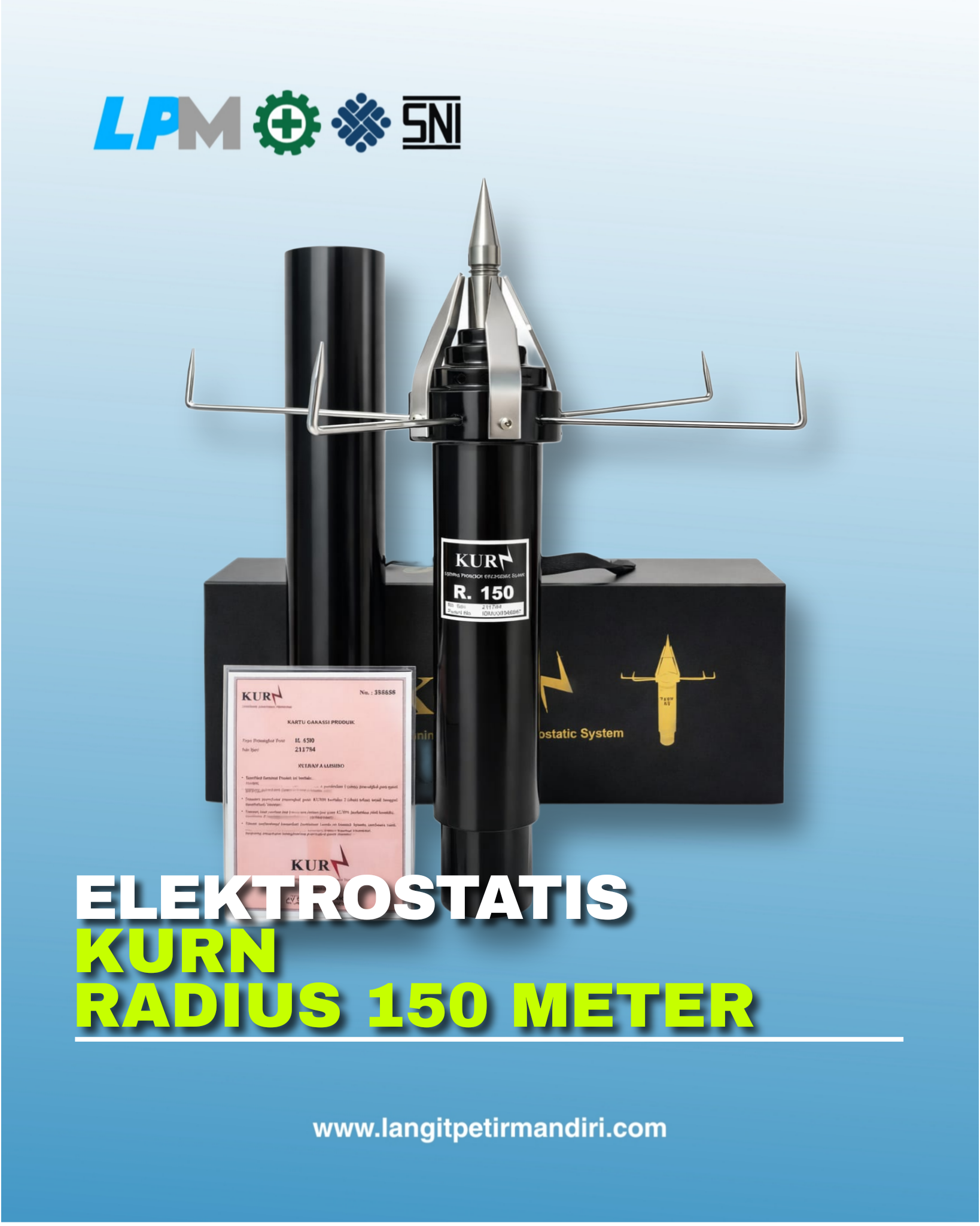 Penangkal petir radius